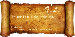 Truchlik Lóránt névjegykártya