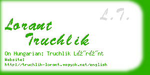 lorant truchlik business card